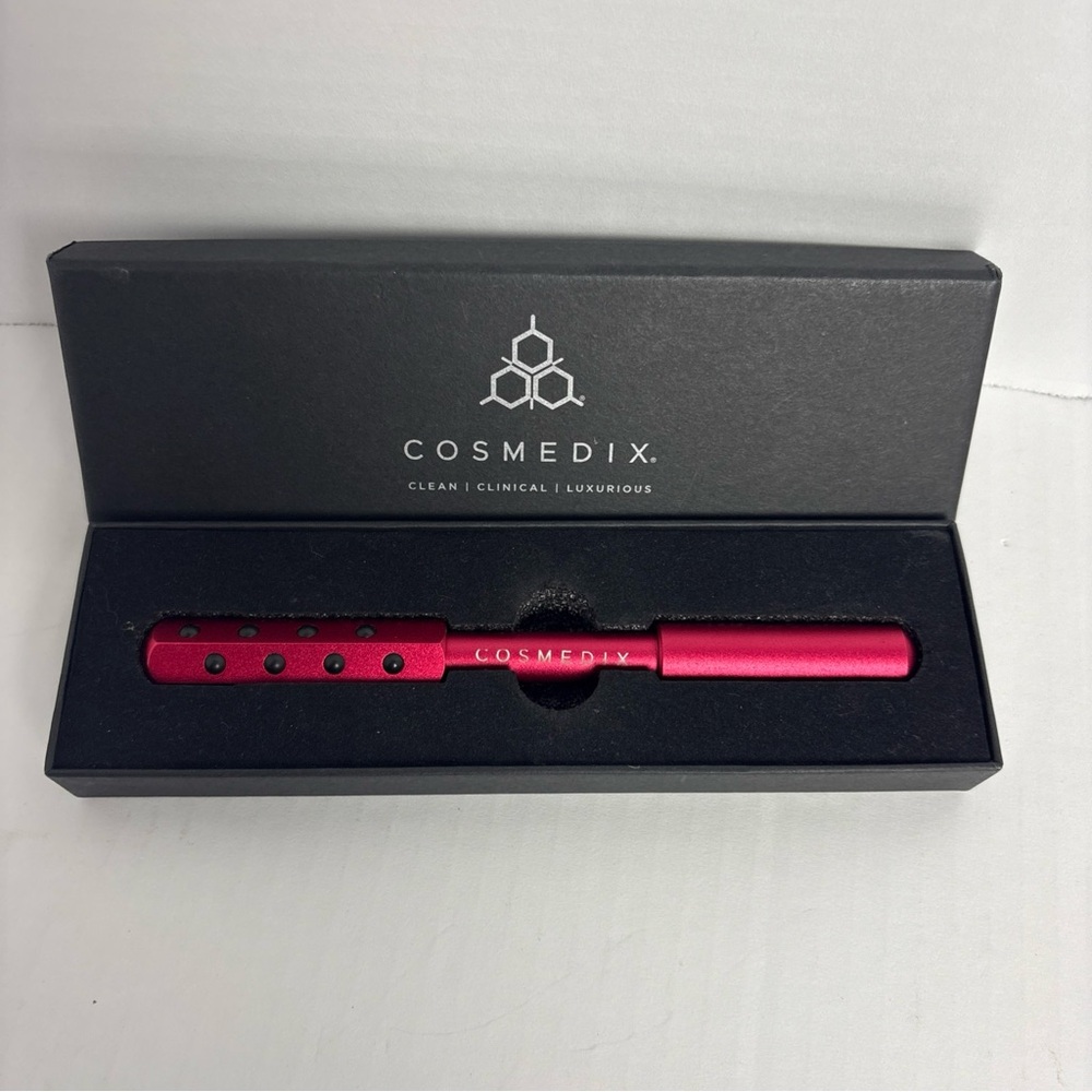 Cosmedix Face Body Roller Massage Stones Pink Luxury Skincare Tool Anti-Aging